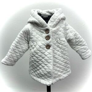 Carter's Quilted Kids Puffer Jacket - Light Gray